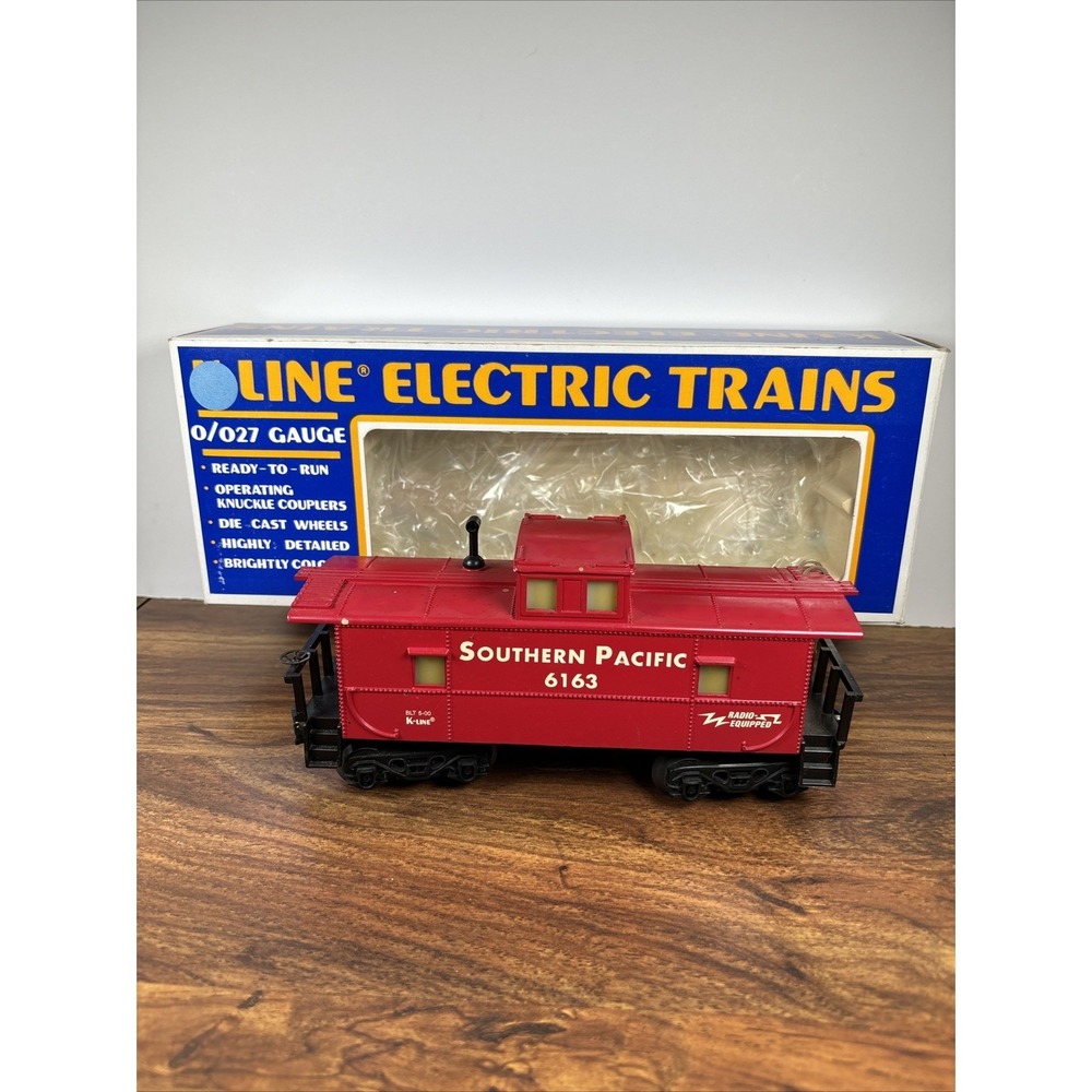 K-Line K6163 Southern Pacific Classic Caboose W/Box Radio‎ Equipped O/O27